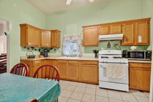 Plenty of cabinets and counter space.