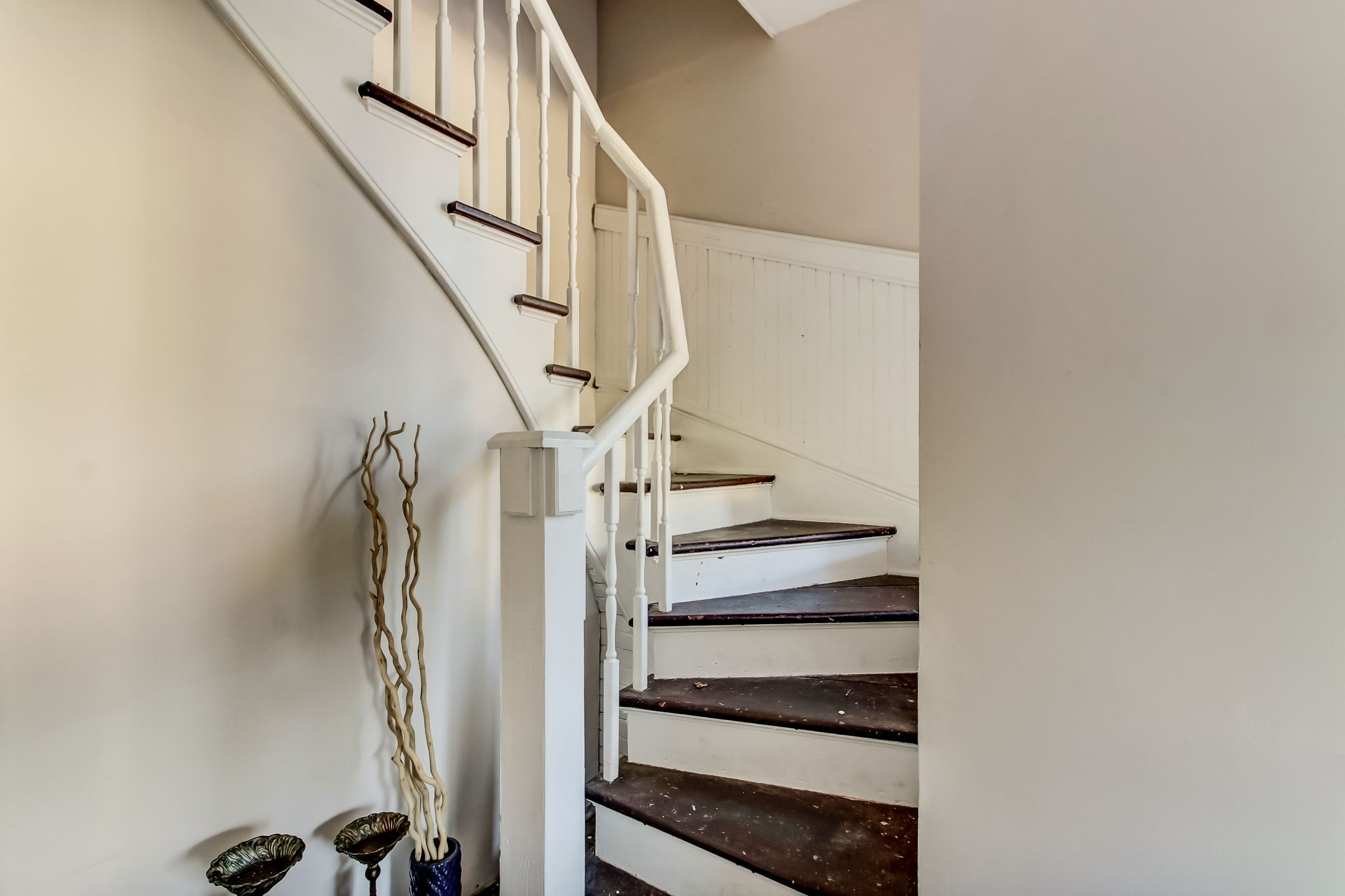 Stairway at front and access to the Second Floor Unit