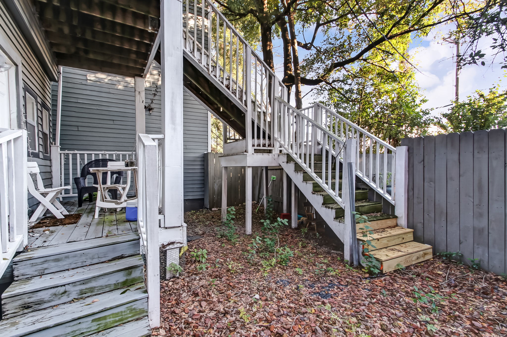 Backyard and access to the Second Floor Unit