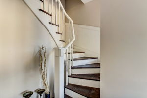 Stairway at front and access to the Second Floor Unit