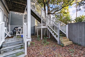 Backyard and access to the Second Floor Unit