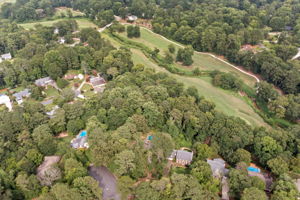 Ariel view of the golf course