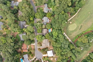Ariel view of the golf course