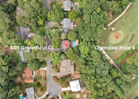Ariel View of property and golf course