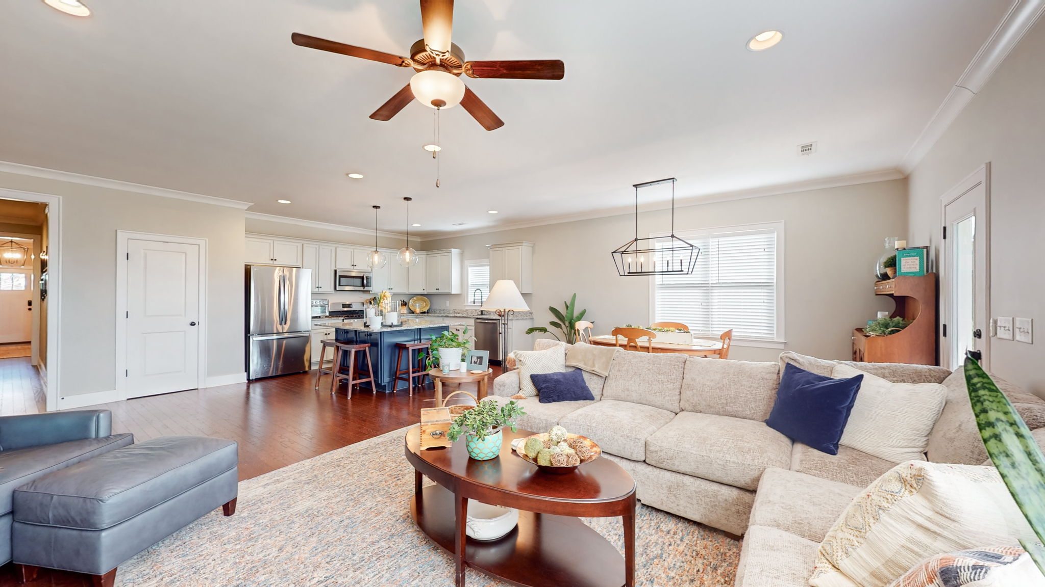 All rooms and bedrooms features ceiling fans for comfort and additional overhead light.