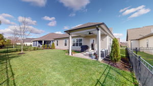 The owner has added privacy trees, new landscaping, and a fence in the backyard. Its a perfect yard for a small dog and safety for children.