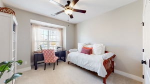 The front bedroom features a east facing window for wonderful morning sun.