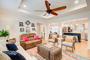 8 Living Room C w Dining + Kitchen