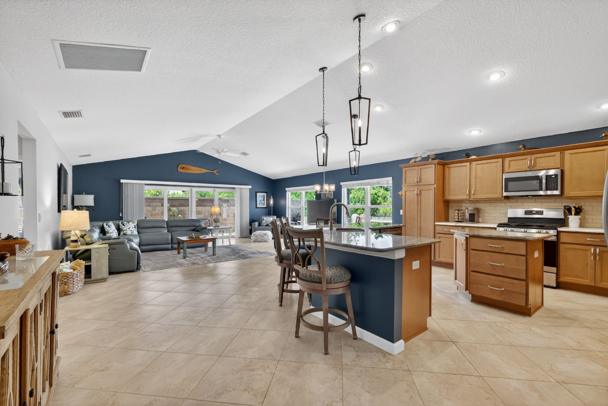 Kitchen and Living Room