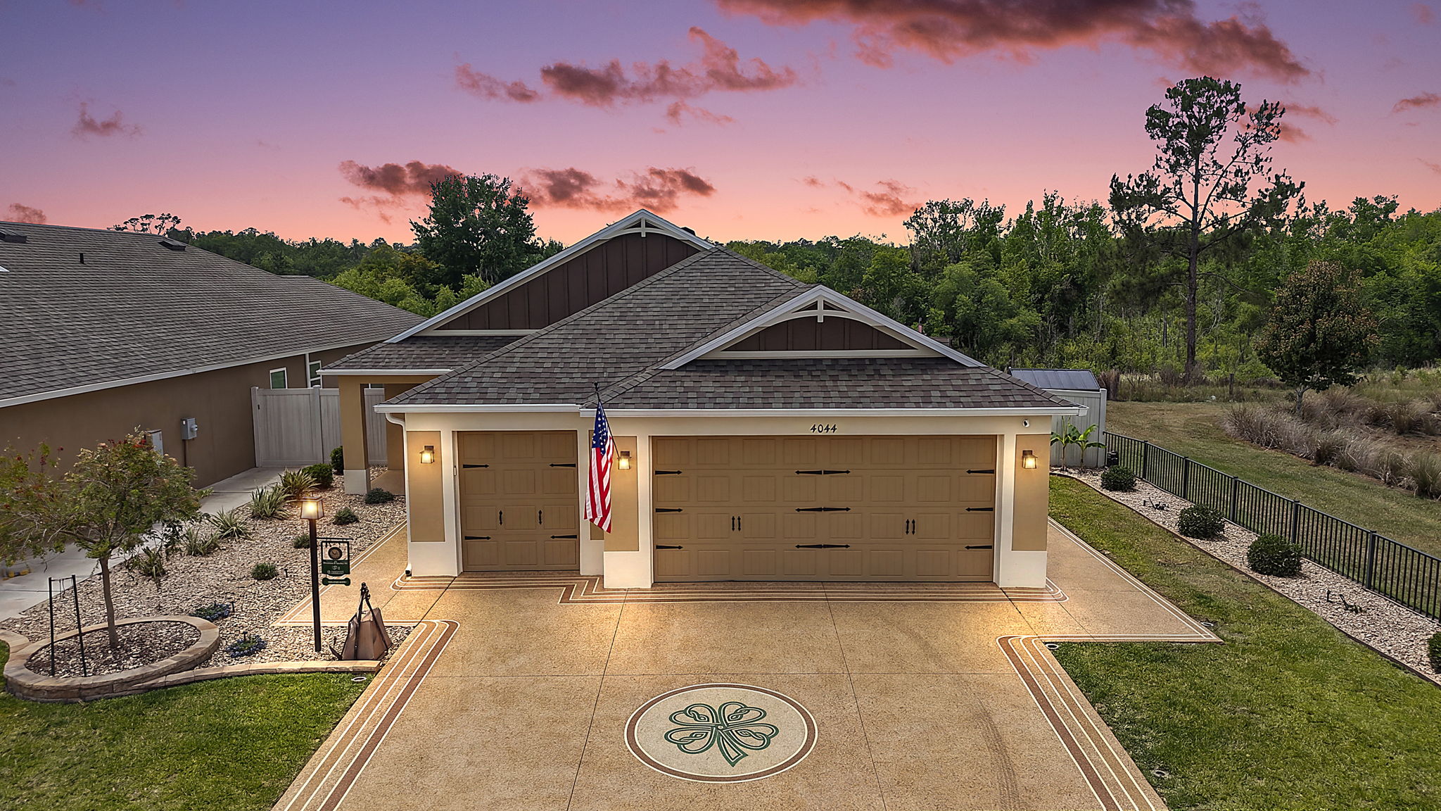 Twilight Front Elevation