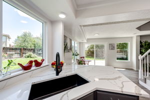 Kitchen w Backyard Views