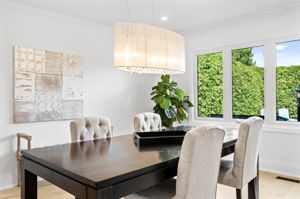 Dining room, view to backyard
