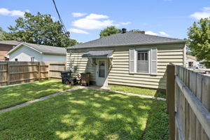 Privacy fenced back yard