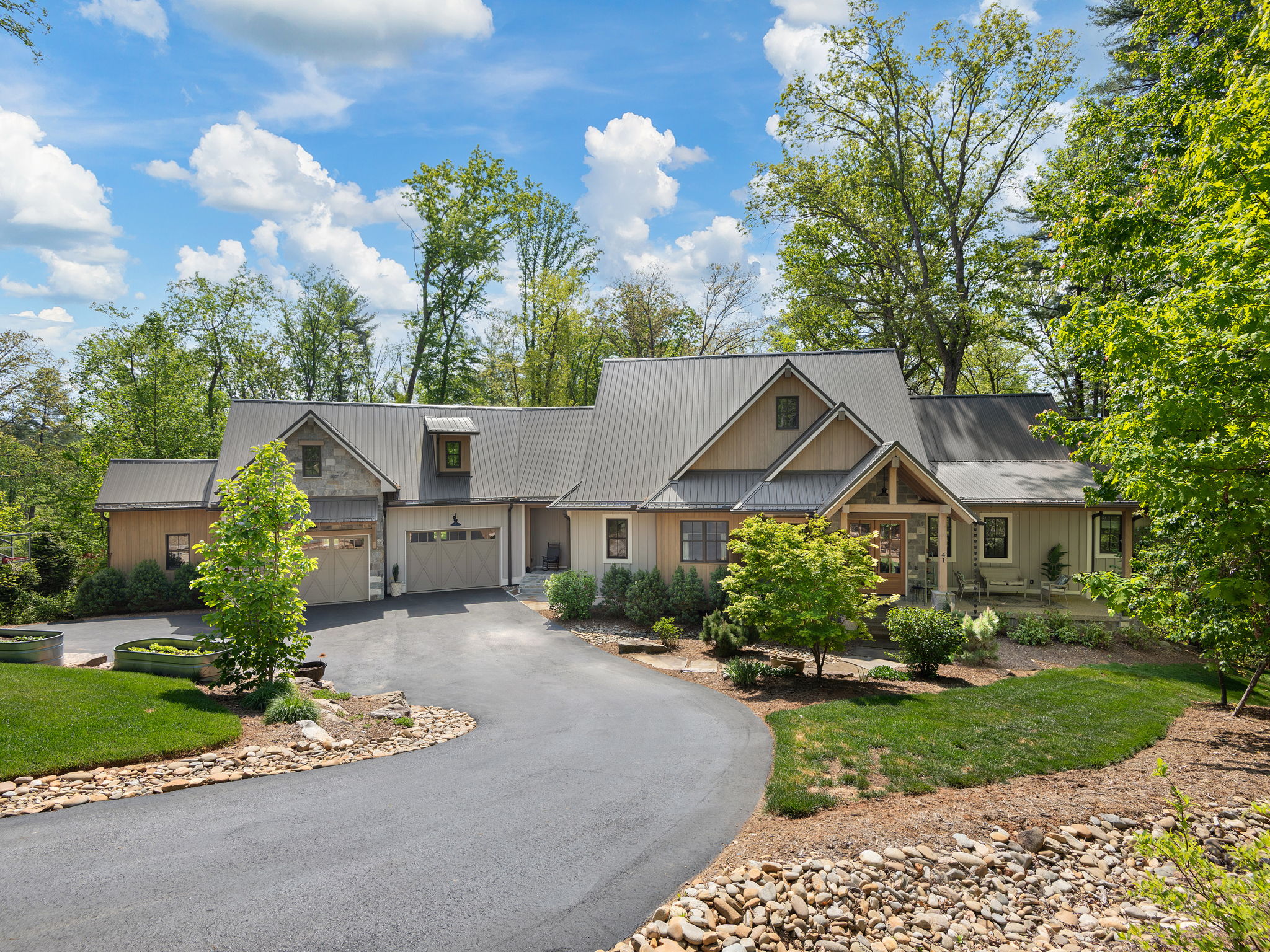 Private cul-de-sac with 2 acre wooded back yard