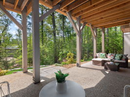 Lower Level Patio with RV Garage in the distance