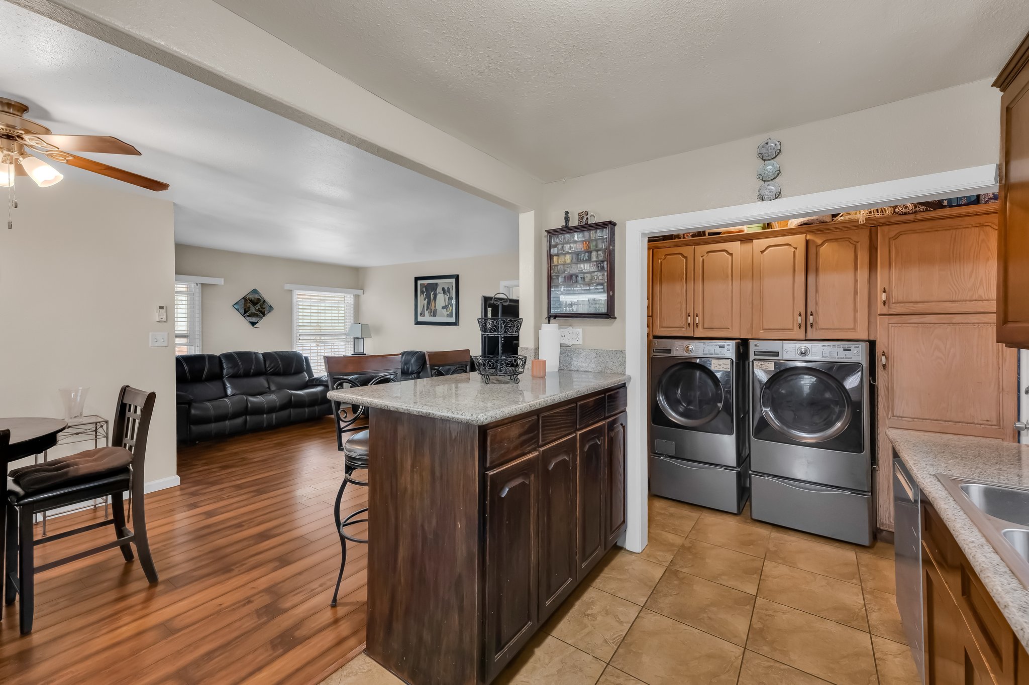 Kitchen, Laundry & Dining Room