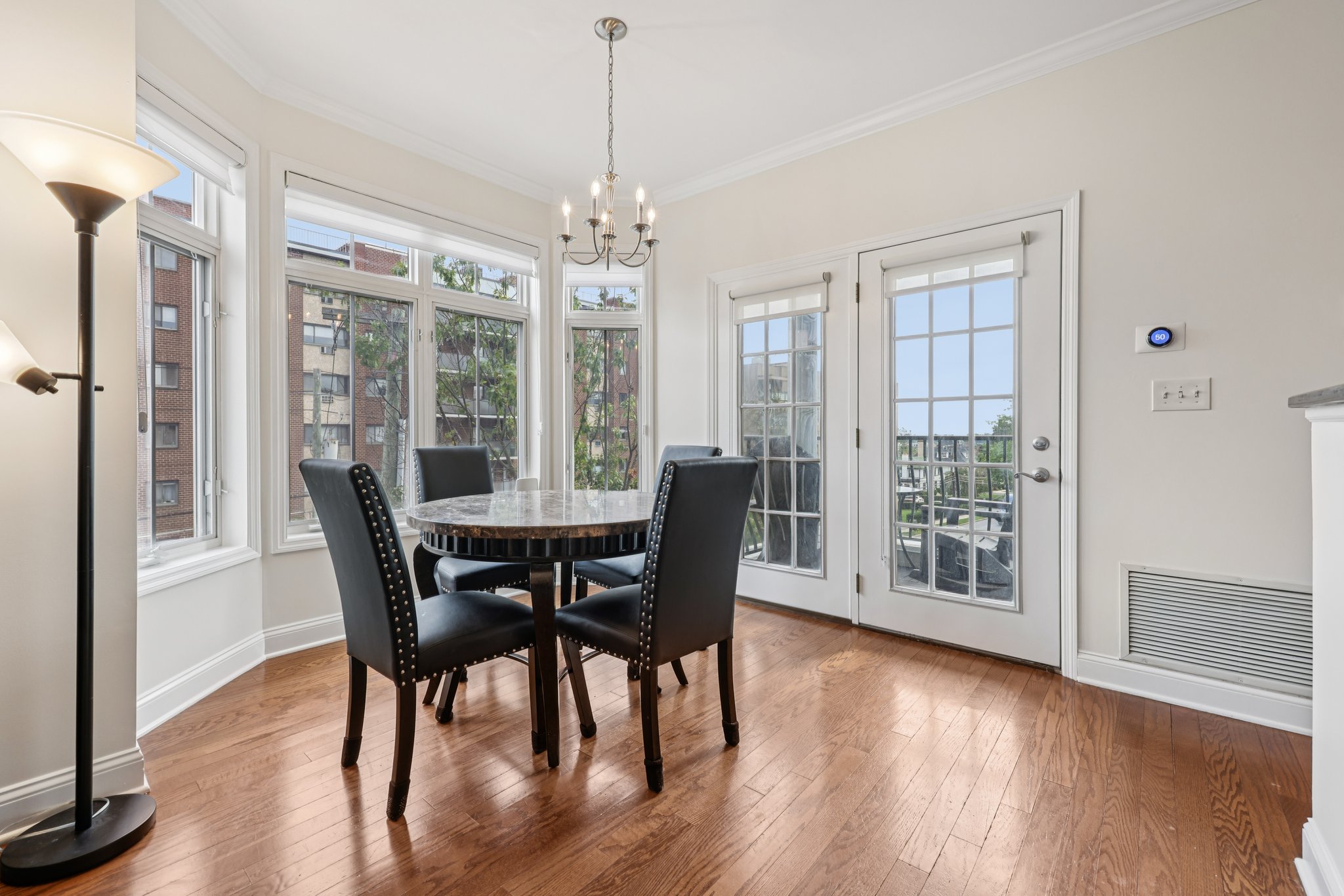 Dining area with access to patio