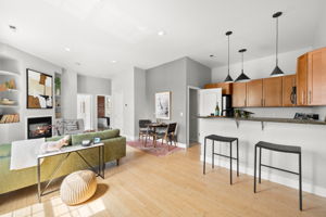 Living room, Dining area & Kitchen