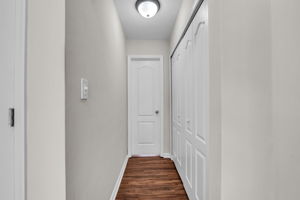 Hall to Laundry and Half Bathroom