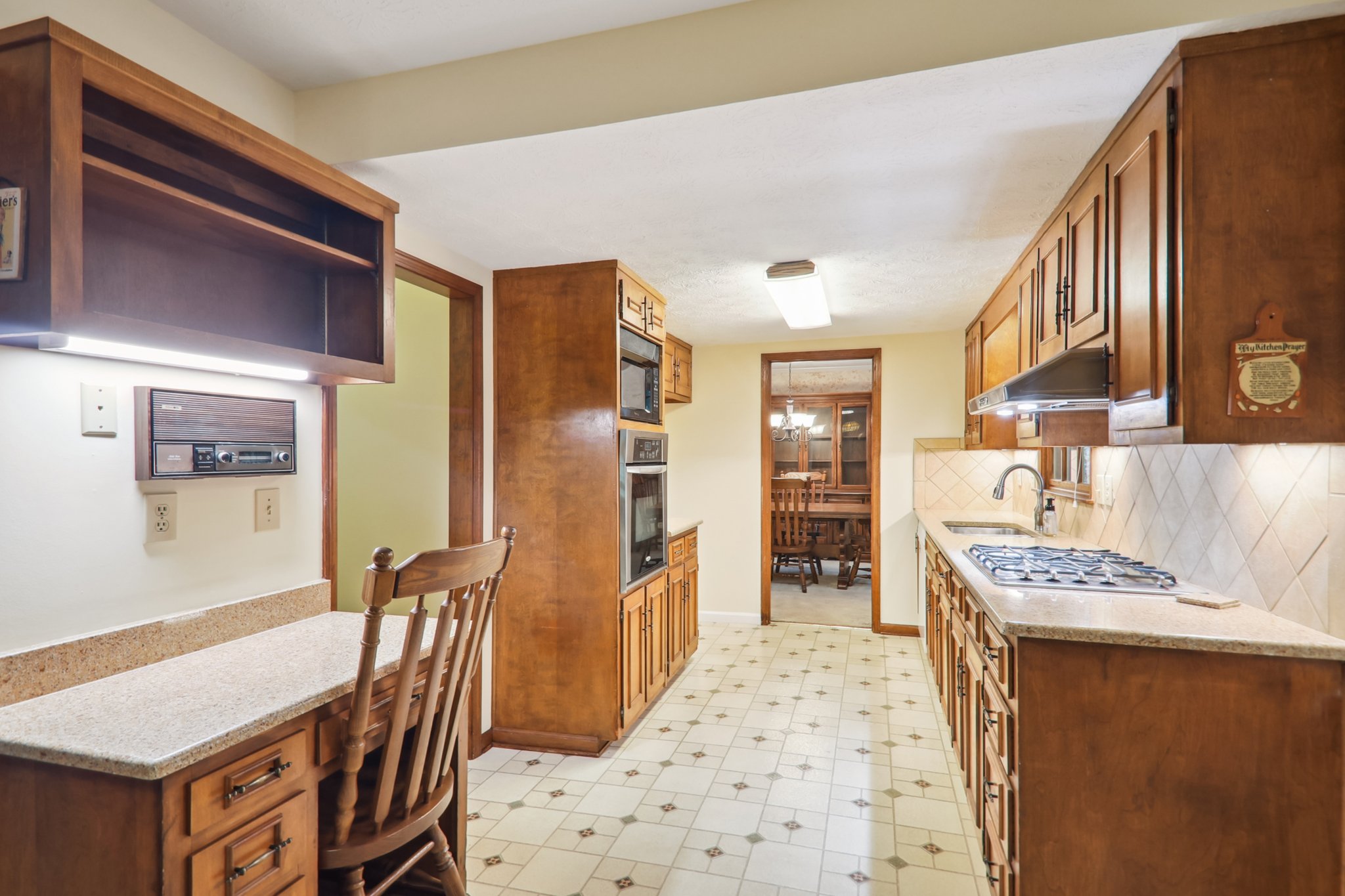 Kitchen; custom desk