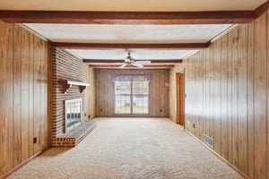 Family Room; gas fireplace