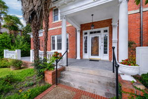 Freshly painted portico