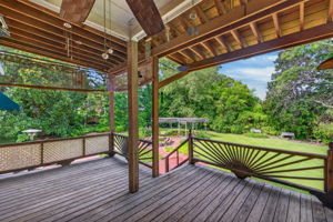 spacious back deck overlooking beautiful back yard