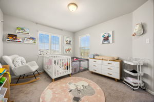 Bedroom #3 with natural lighting and closet