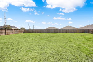 Huge fenced backyard