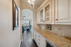 Wet Bar Leads To Kitchen and Great Room