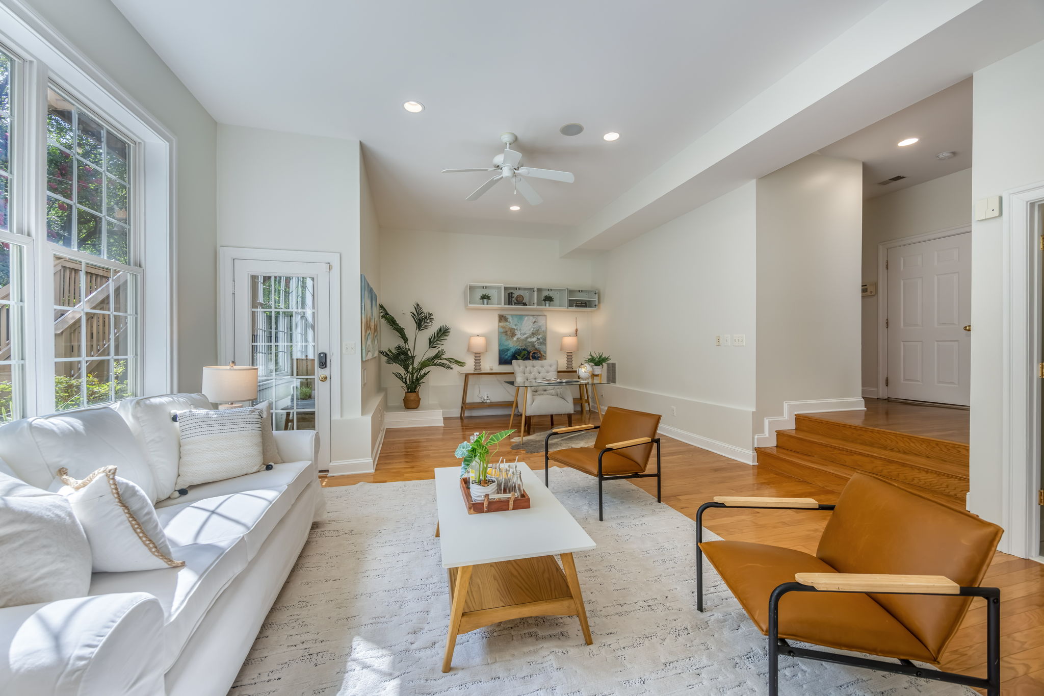 Recreation Room with Gas Fireplace on Lower Level
