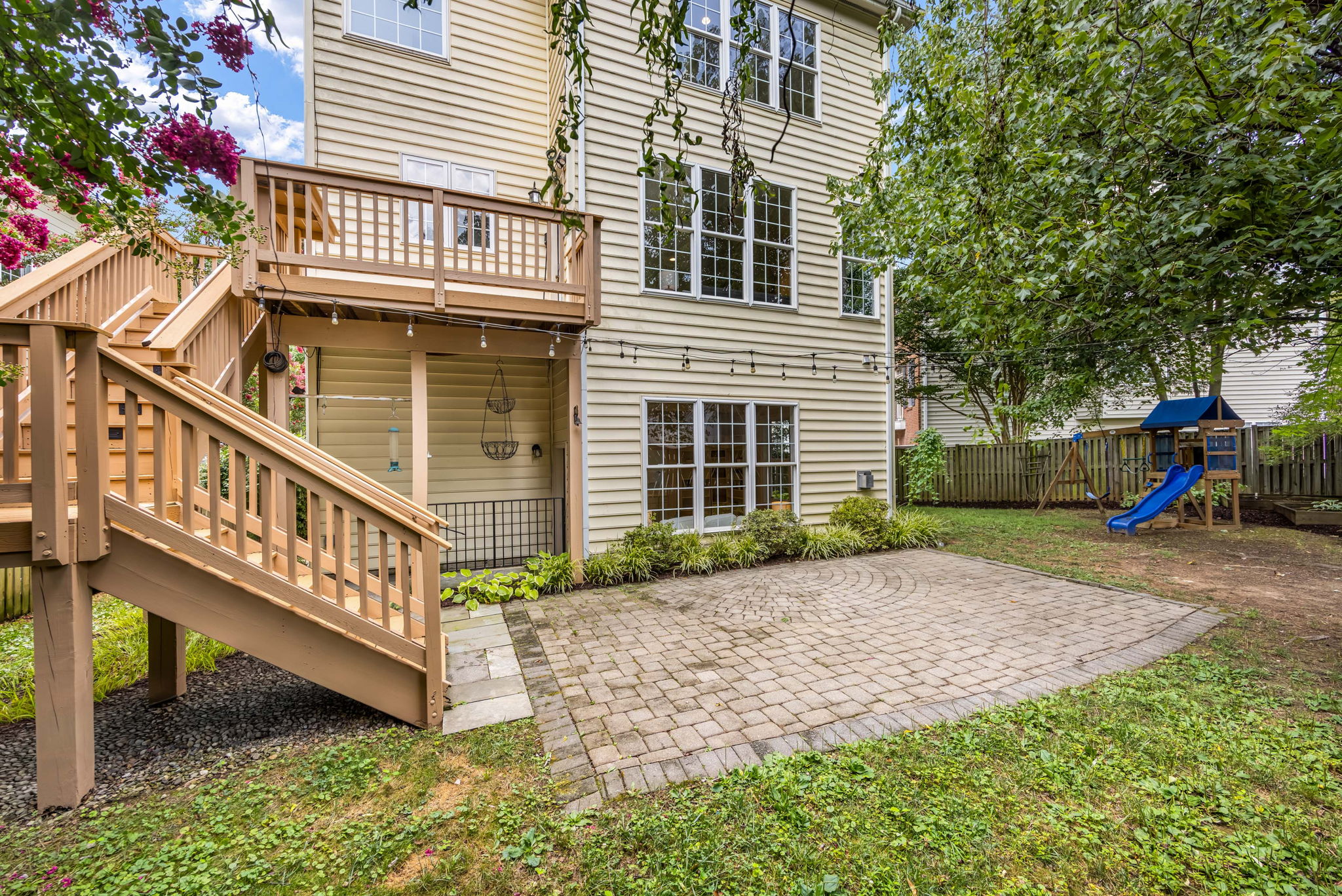 Private, Fully Fenced Backyard with Deck