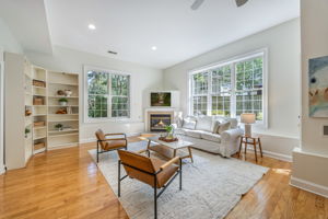 Recreation Room with Gas Fireplace on Lower Level
