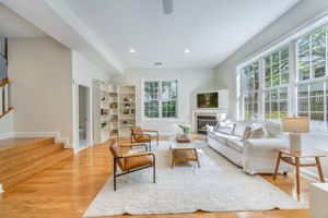 Recreation Room with Gas Fireplace on Lower Level