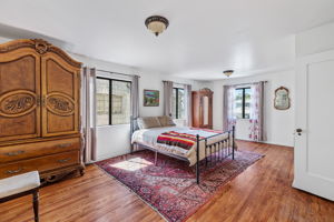 Originally two separate bedrooms that have been made into one. Large area offers two closets and two ceiling lights with separate switches.