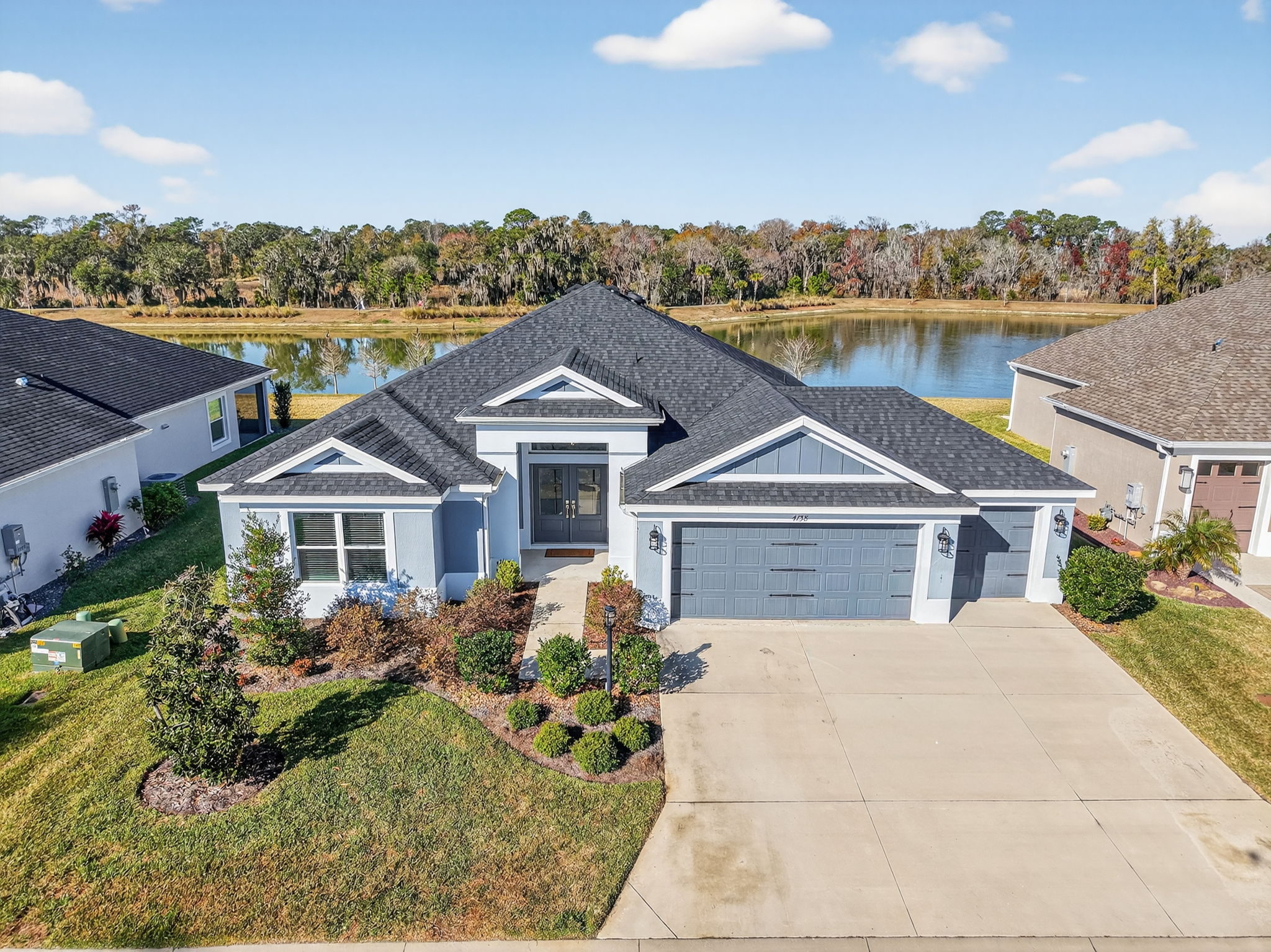 Front Elevation with Magnificent Water Views!