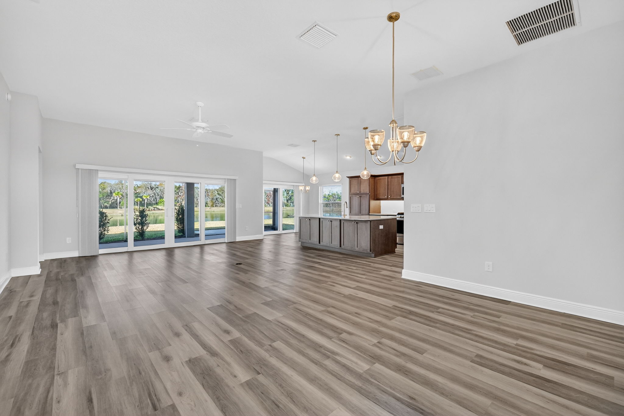 Kitchen, Dinette, Living, and Dining Rooms