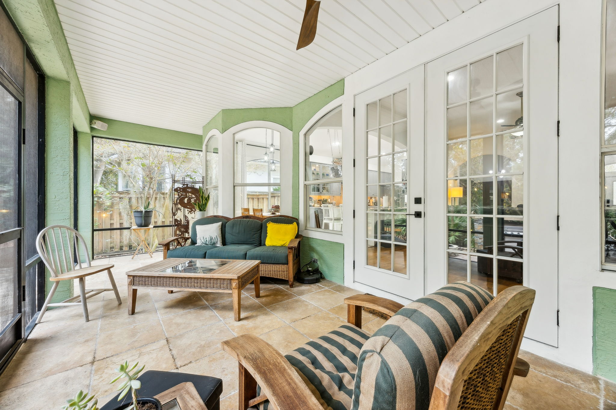 Located off the living area,