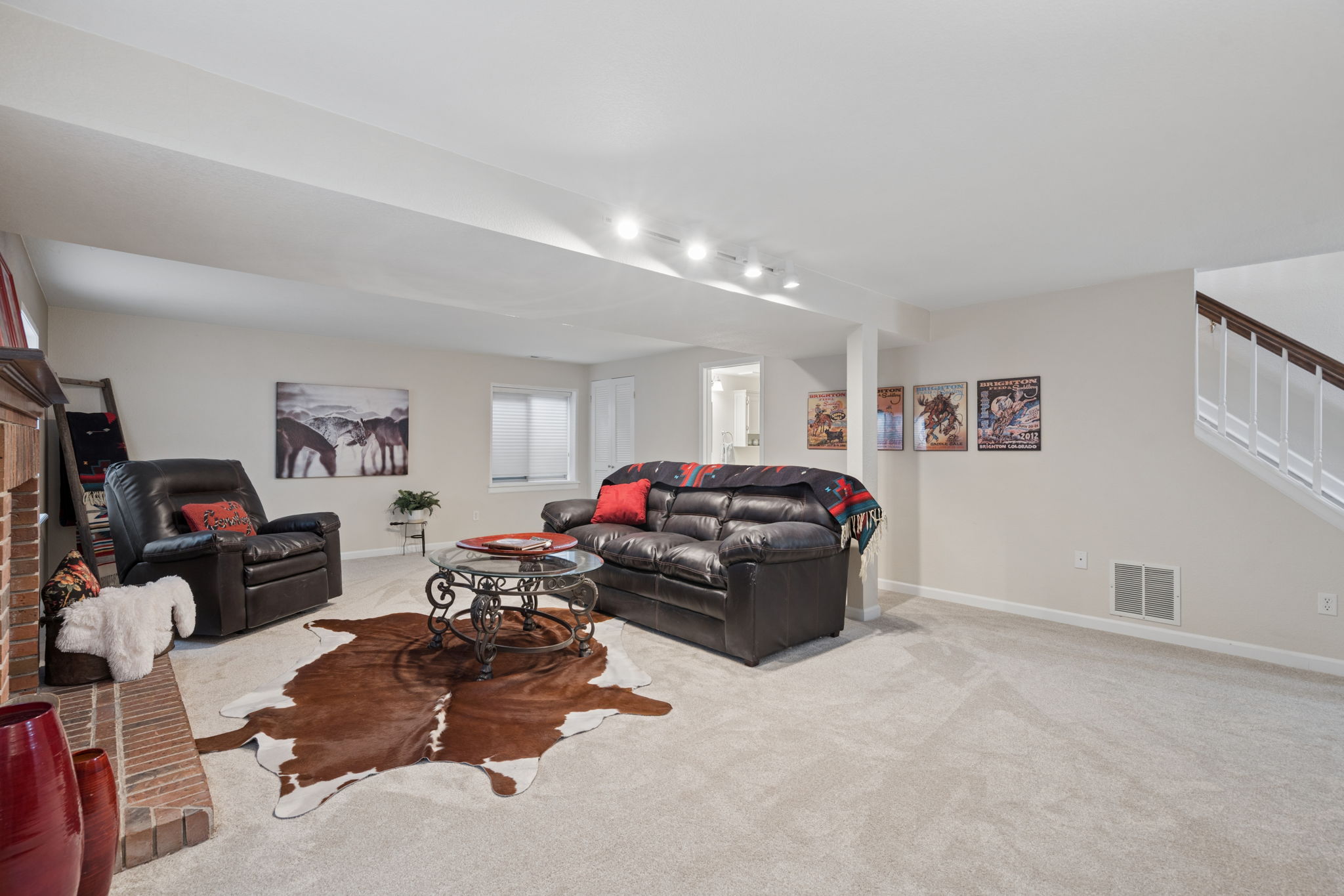 Family room is light and bright