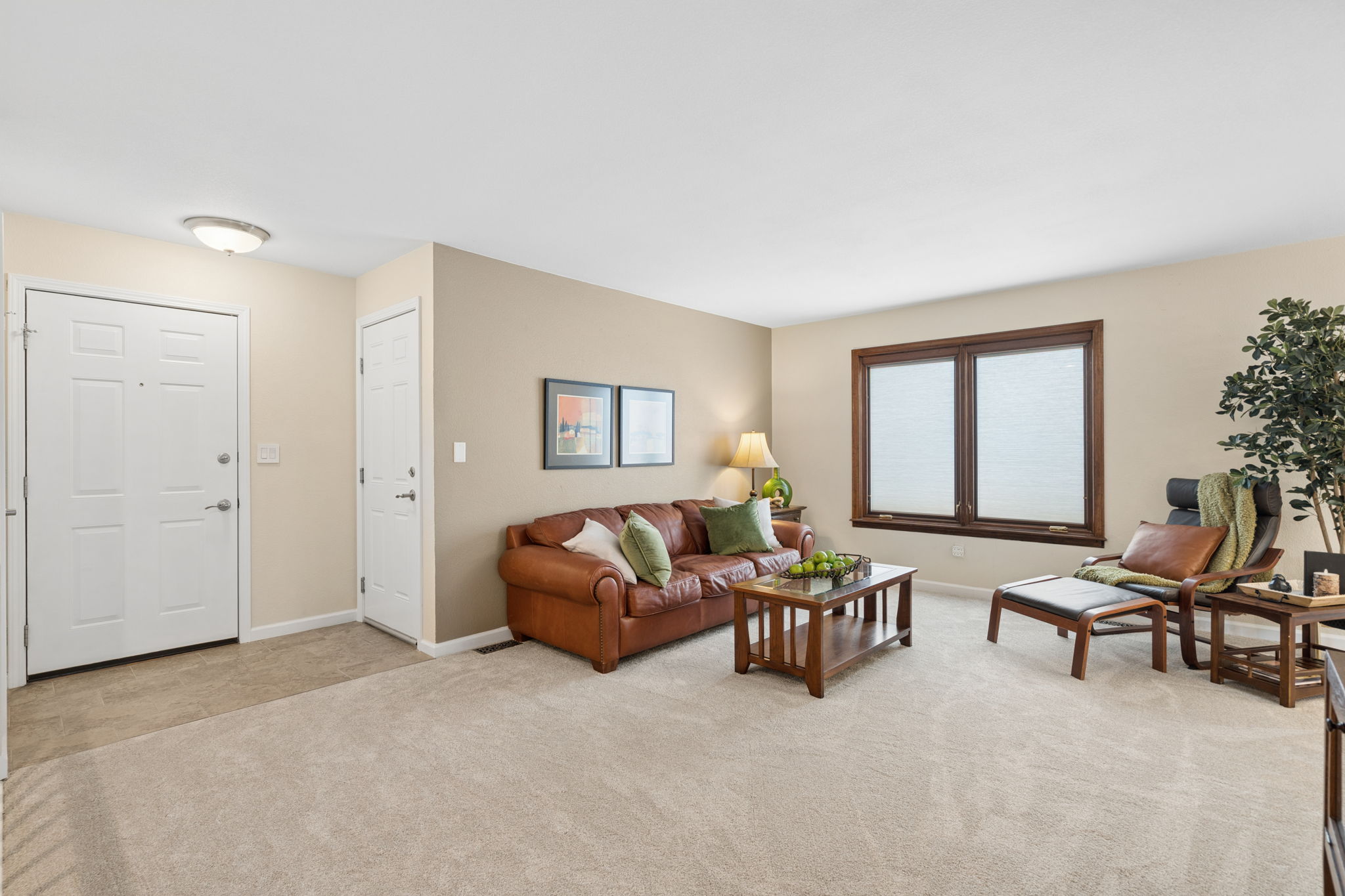 Living Room w/brand new carpeting