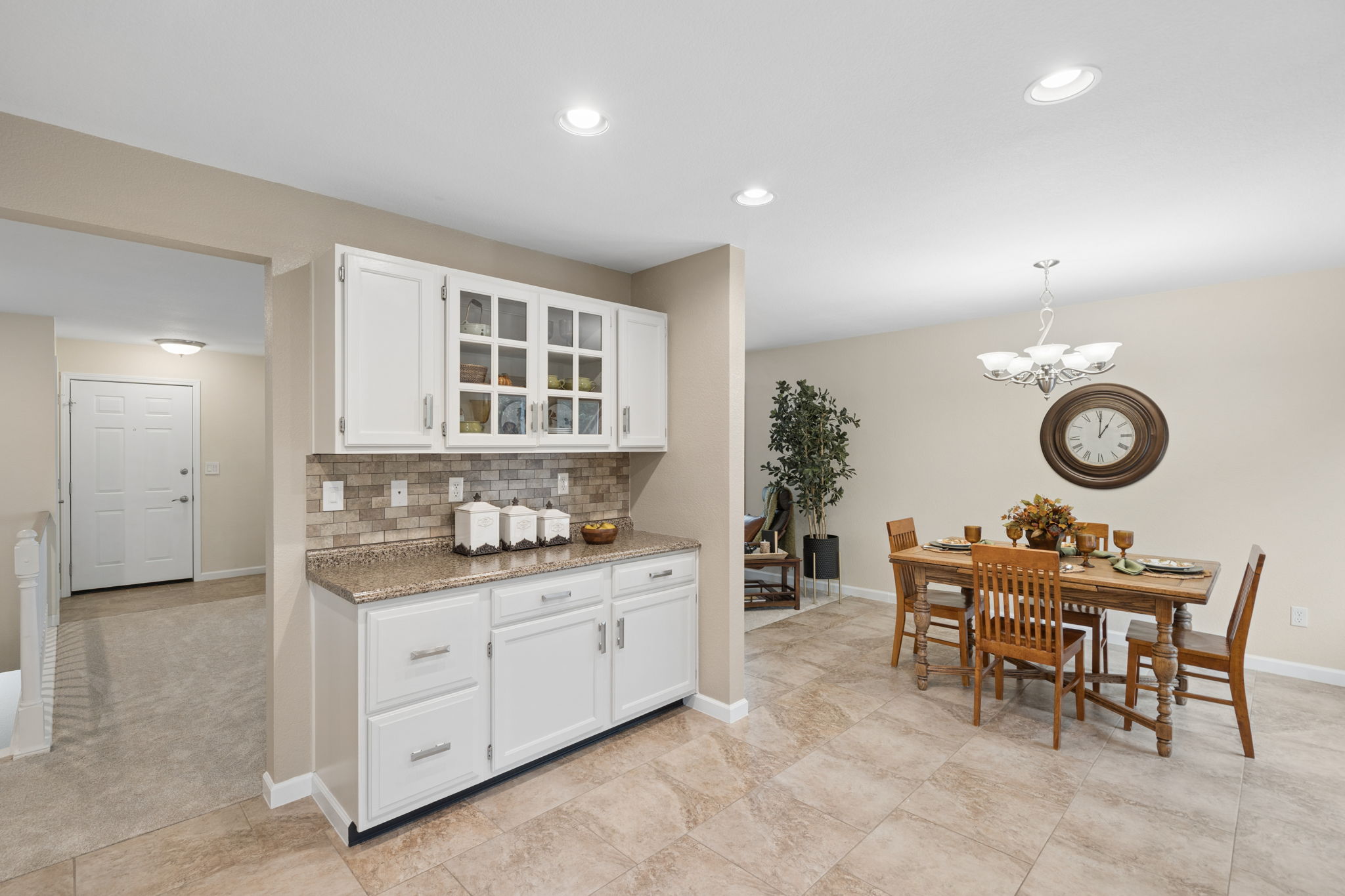 Kitchen cabinets with new glass fronts