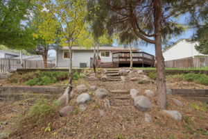 Rear tiered landscaping