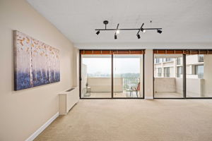 Balcony affords dining and relaxing space