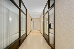 Main level pool entry, and businesses