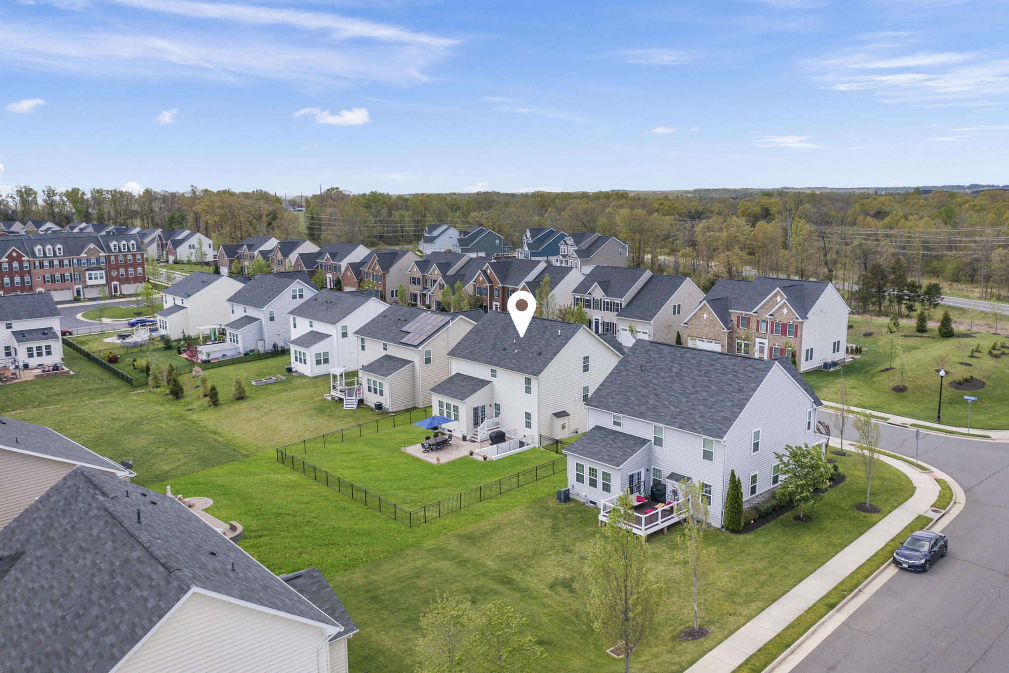Aerial view of home