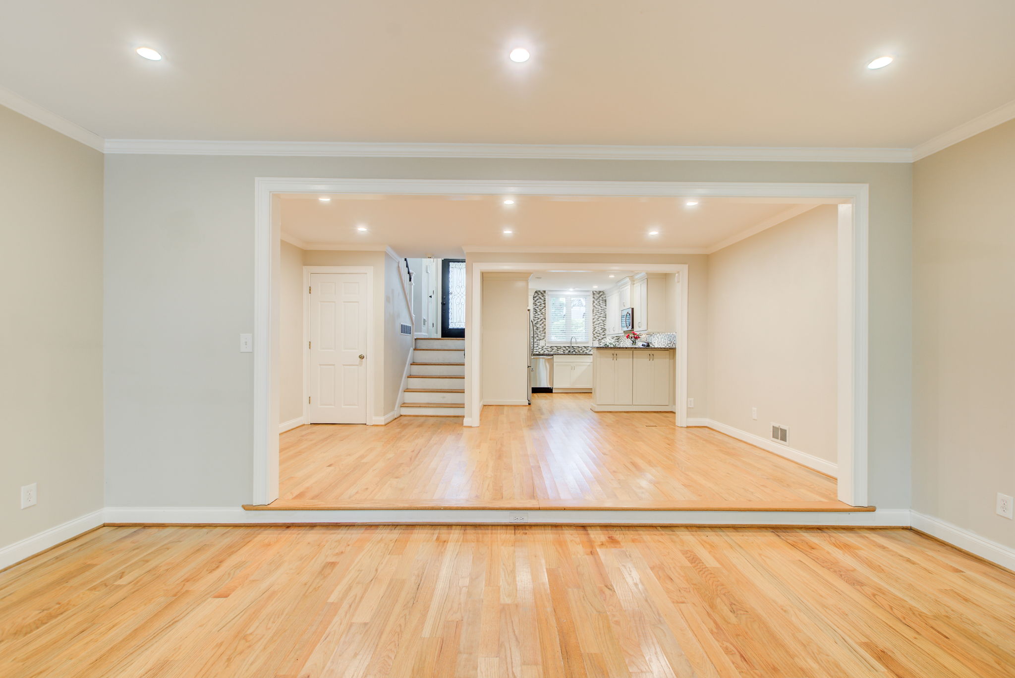 19 Living Room C w Dining + Kitchen