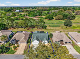 Aerial Front Elevation with Tierra Del Sol Championship Golf Course and Property Lines