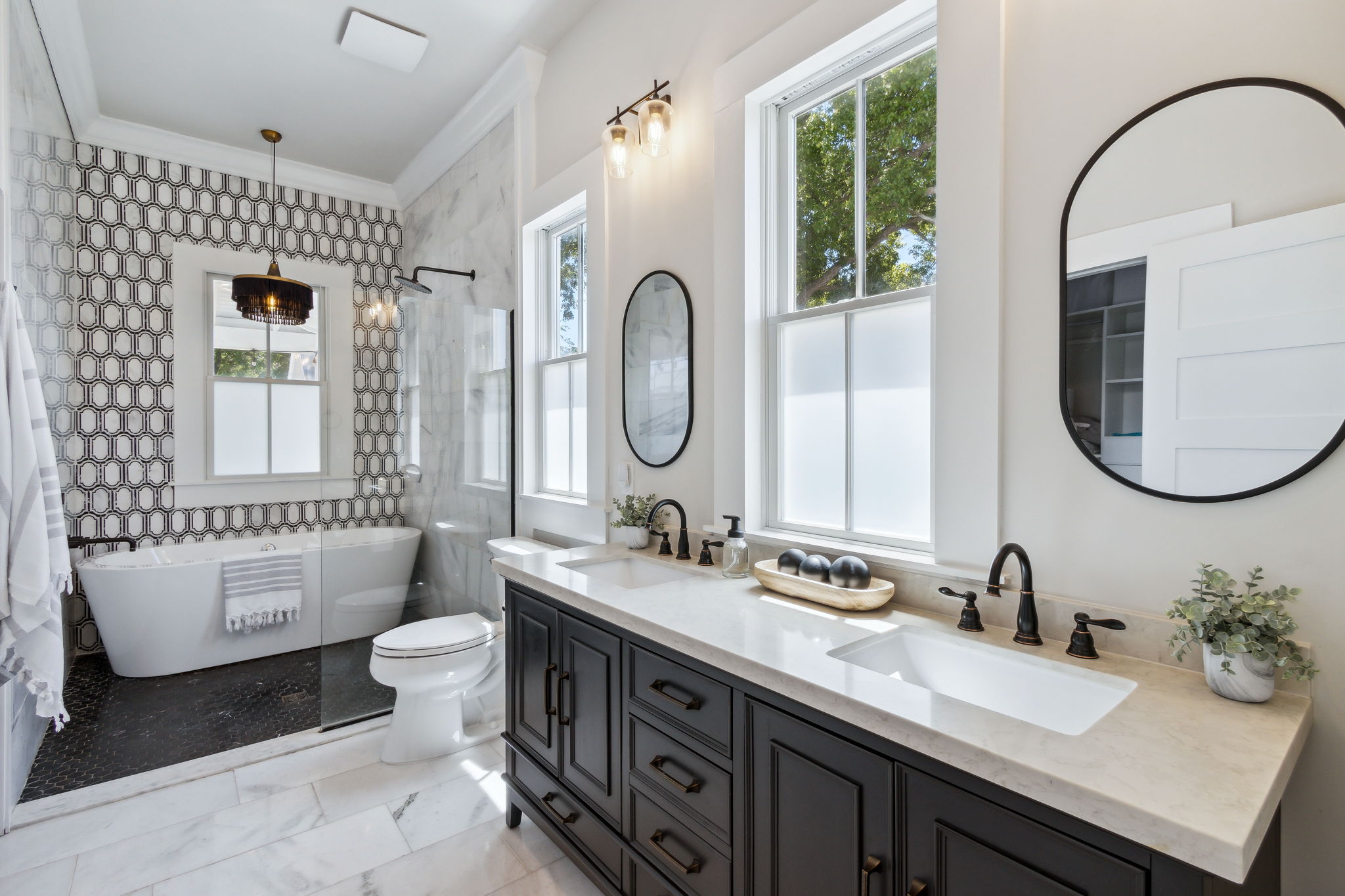 Step into modern convenience with a fully renovated ensuite master bath