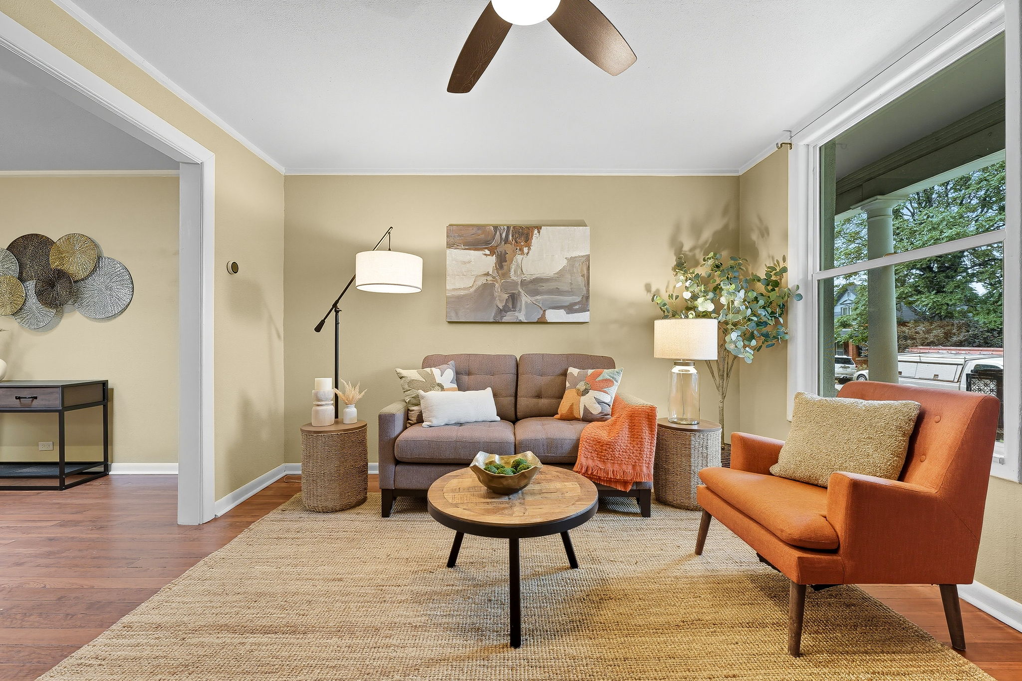 Beautiful updated windows with tree-lined views