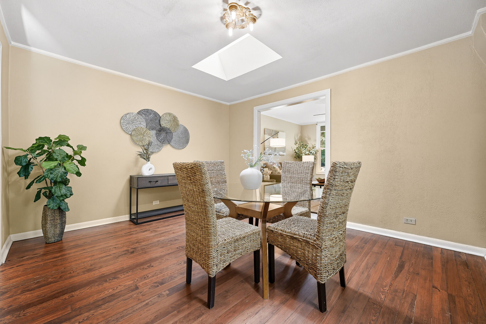 Natural light from skylight